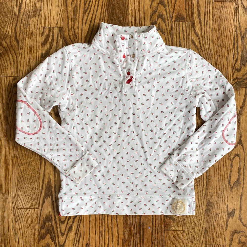 The Beaufort Bonnet Company Pendleton’s Popped Collar floral sweatshirt, size 7.